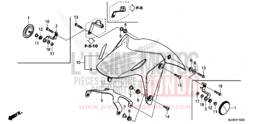 AILE AVANT CBR500RAH de 2017